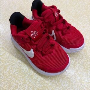 Nike Kids Red and White Sneakers